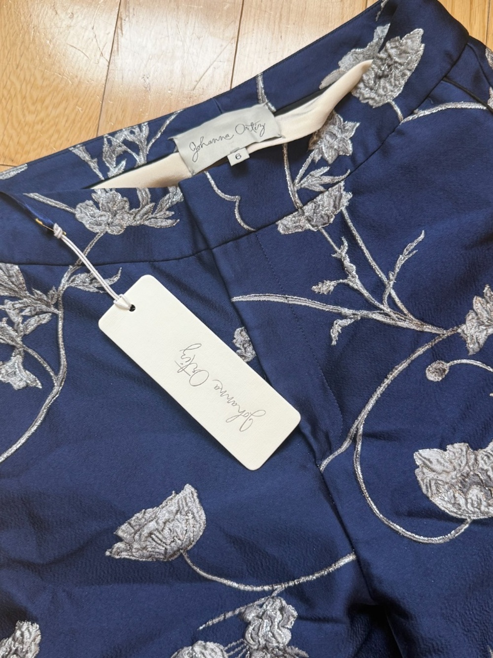 Johanna Ortiz Arina Brocade Jacquard Floral Pants Size 6 - Picture 4 of 4